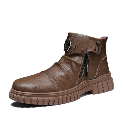 Botas Martin Altas de Cuero para Hombre - Estilo Británico Robusto - Image 3