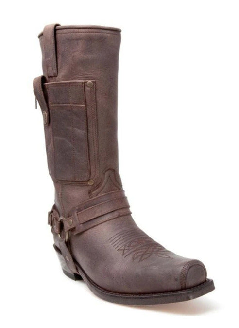 Botas de Cuero para Hombre con Tacón Alto y Bordado de Caballero - Image 5