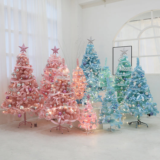 Paquete Árbol de Navidad Rosa con Efecto Nieve - Decoración del Hogar - Image 5