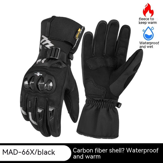 Guantes Térmicos para Moto con Fibra de Carbono y Protección Reforzada - Image 2