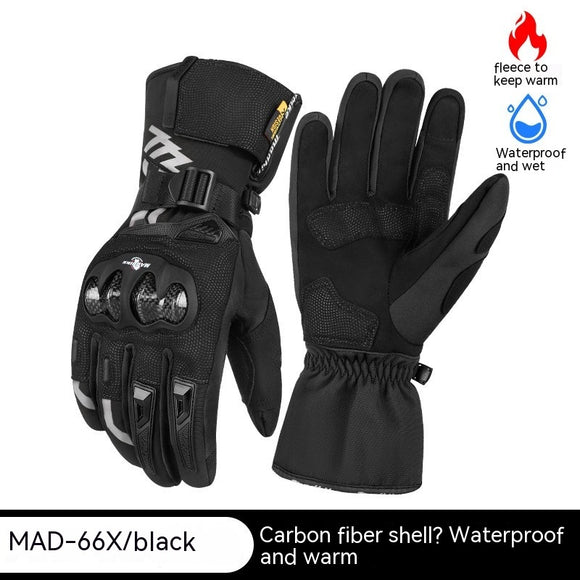 Guantes Térmicos para Moto con Fibra de Carbono y Protección Reforzada