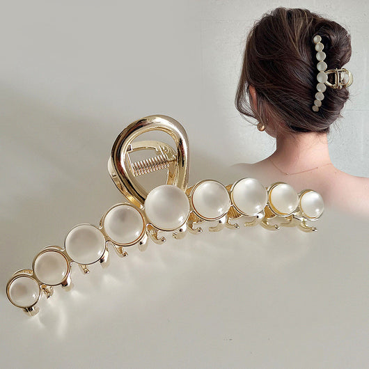Pinza Grande de Metal para Cabello - Estilo Moderno y Sujeción Fuerte