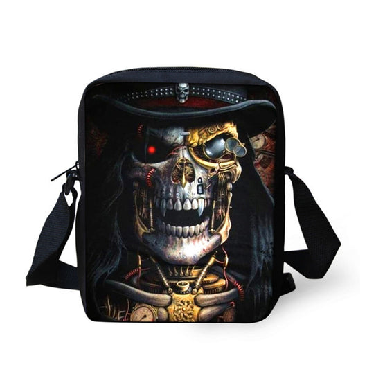 Bolsa Mensajera Infantil Estilo Calavera Urbano