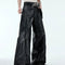 Pantalones Rectos Casuales de Textura Pesada - Corte Suelto y Cómodo