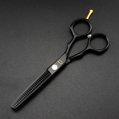 Tijeras Desfiladoras Profesionales Leopardo Plateado para Cortes con Flequillo - Image 10