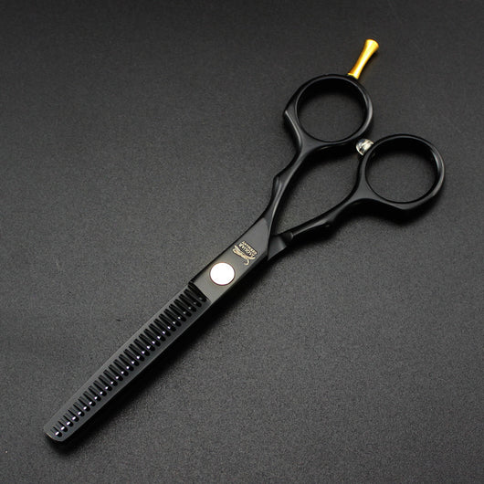 Tijeras Desfiladoras Profesionales Leopardo Plateado para Cortes con Flequillo - Image 10
