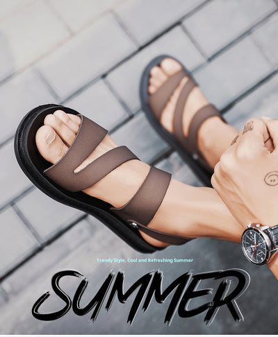 Sandalias de Cuero para Hombre - Versátiles para Conducir y Playa - Image 25