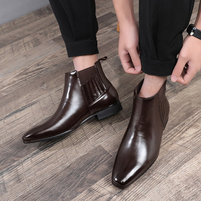 Botas Martin de Caña Alta Punta Afilada para Hombre