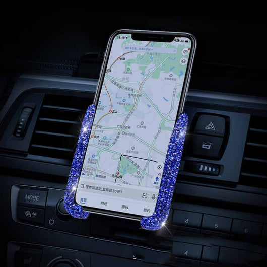 Soporte Vehicular para Celular con Salida de Aire y Detalles Diamantados - Image 3