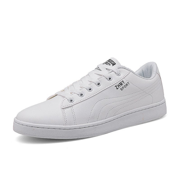 Zapatos Casuales Minimalistas Blancos para Hombre con Suela Plana - Image 6