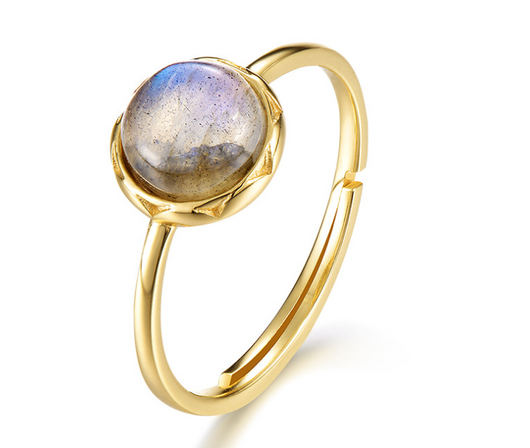 Piedra de Feldespato Africano Azul con Geometría Circular - Image 11