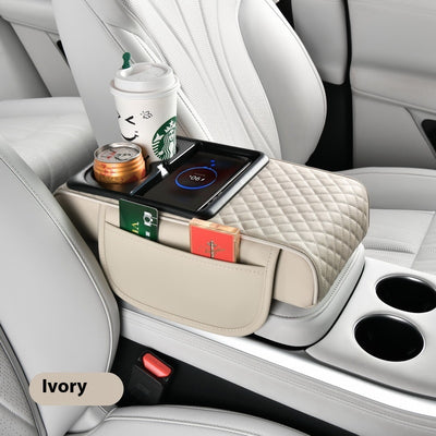 Caja Organizadora para Auto con Carga Inalámbrica Rápida y Soporte para Bebidas - Image 9