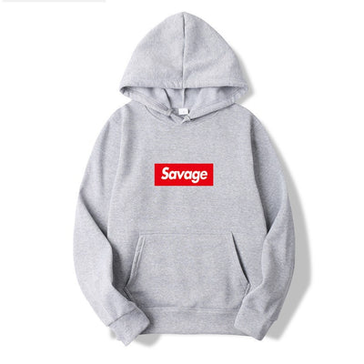 Sudadera con Capucha SAVAGE Estilo de Pareja - Diseño Estampado con Forro Polar - Image 26