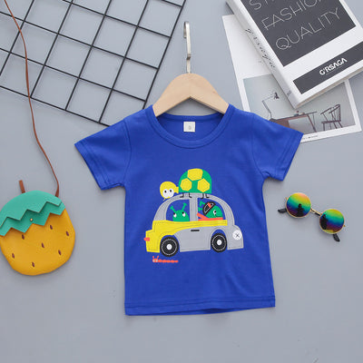 Conjunto Infantil Coreano: Playera y Shorts de Manga Corta - Image 2