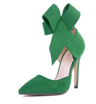Zapatos de Tacón Alto Puntiagudo Hueco en Gamuza - Mariposa Oversized Tallas 35-41 - Image 4