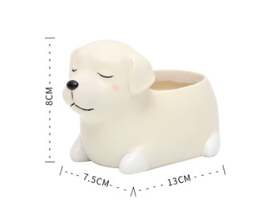 Maceta Decorativa Mascota Durmiente con Suculenta - Image 18