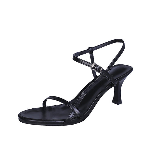 Zapatos de Tacón Alto con Hebilla Plana