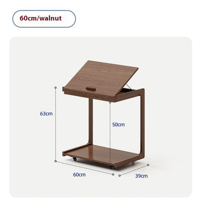Mesa Auxiliar de Madera Maciza con Almacenamiento Removible - Image 11