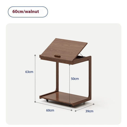 Mesa Auxiliar de Madera Maciza con Almacenamiento Removible - Image 11