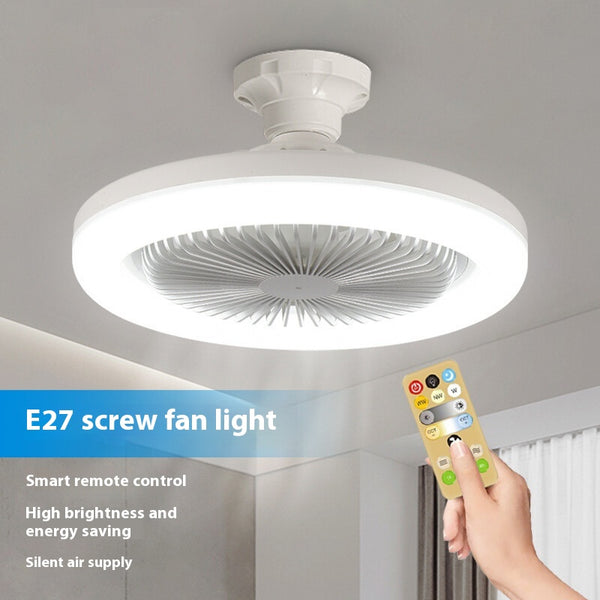 Ventilador LED Inteligente con Control Remoto y Luz Ajustable E27