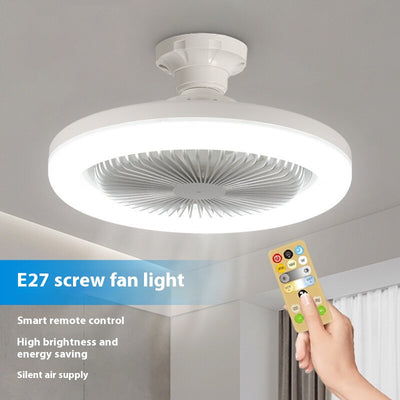 Ventilador LED Inteligente con Control Remoto y Luz Ajustable E27