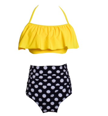 Bikini de Cintura Alta con Estampado Digital - Traje de Baño Sexy Dividido - Image 6