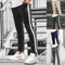 Men's Slim Fit Pants with Horizontal Stripes