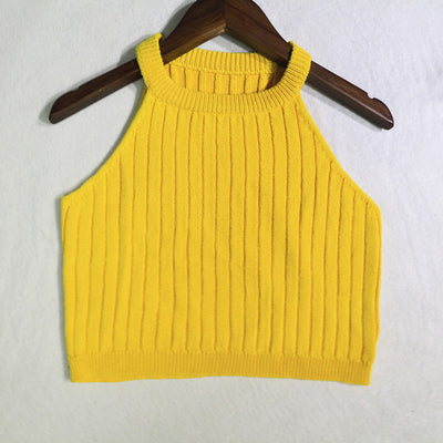 Chaleco Tejido Holgado de Tirantes Anchos - Diseño Minimalista Versátil - Image 7