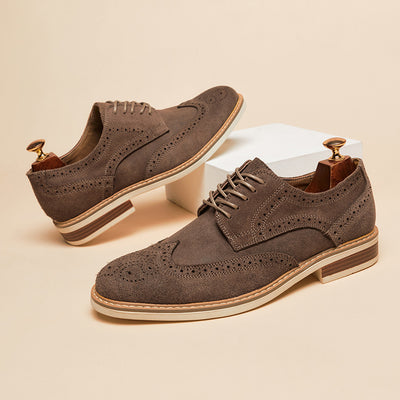 Zapatos Formales de Gamuza Auténtica para Hombre - Estilo Brogue Ejecutivo - Image 8