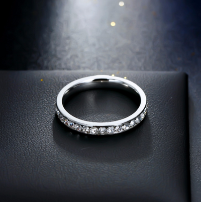 Anillo de Diamantes para Mujer - Diseño de Línea Simple Brillo Intenso - Image 4