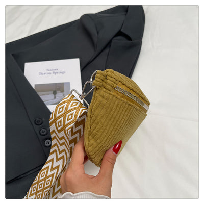 Bolsa Bandolera de Pana para Mujer - Bolso Cruzado de Hombro Único - Image 29