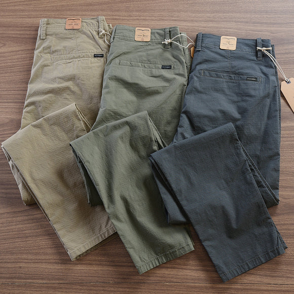 Calça Masculina Longa Slim Respirável - Conforto de Verão