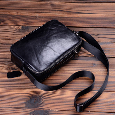Bolso de Cuero Genuino para Hombre - Bandolera Retro Artesanal - Image 10