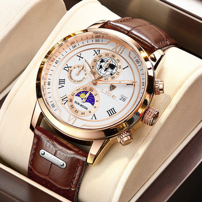 Reloj de Cuarzo para Hombre con Función Fase Lunar - Image 6