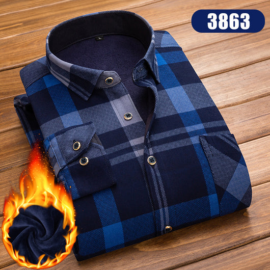 Camisa Cuadriculada Térmica para Hombre Talla Grande - Image 7