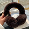Plush Cute Fashion Ear Bag Ear Warmer Coffee 21CM
