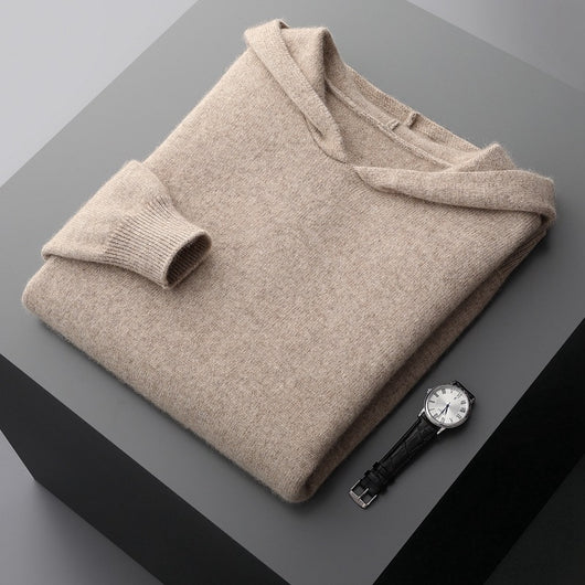 Sudadera con Capucha de Cachemira Tejida para Hombre