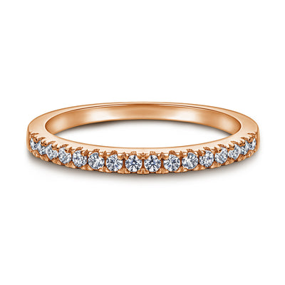 Anillo de Diamante en V para Dedo Índice - Media Caña en Plata - Image 4