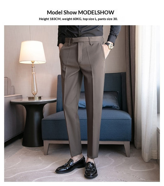 Pantalones de Vestir Clásicos Británicos para Hombre - Image 29