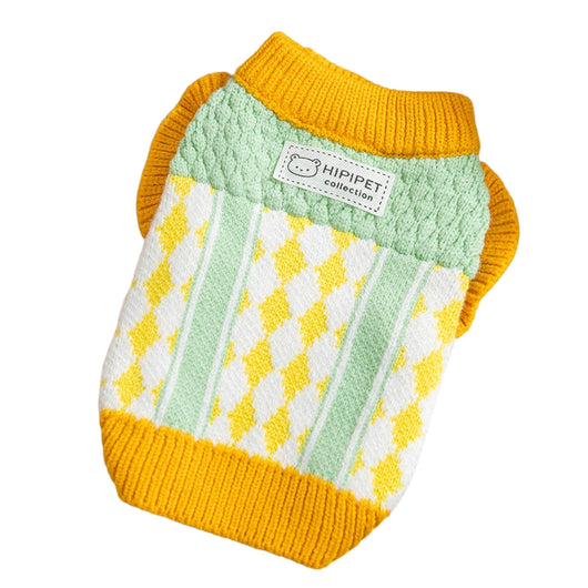 Suéter Tejido de Piña con Bloques de Color para Gatos y Mascotas - Abrigo Cálido Otoño Invierno - Image 17