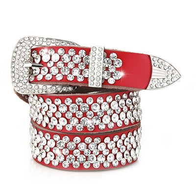 Cinturón de Cuero para Mujer con Incrustaciones de Cristales Brillantes - Image 7