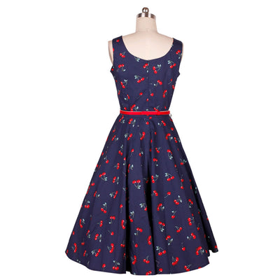 Vestido Retro con Estampado de Cerezas - Image 10