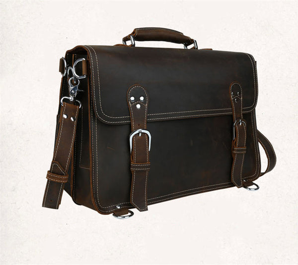Cartera de Cuero Genuino Estilo Retro Europeo Hecha a Mano