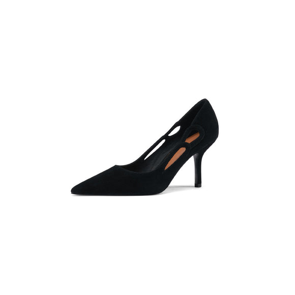 Zapatos Azules Punta Fina Diseño Retro - Elegancia y Temperamento