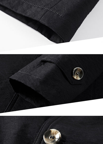 Chaqueta de Trabajo Casual Solido con Solapa para Hombre - Image 11