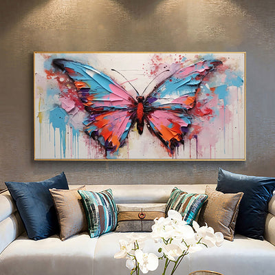 Cuadro Abstracto Mariposa Pintura Acrílica Óleo Hecho a Mano Arte Moderno Decoración Pared Sala de Estar - Image 10