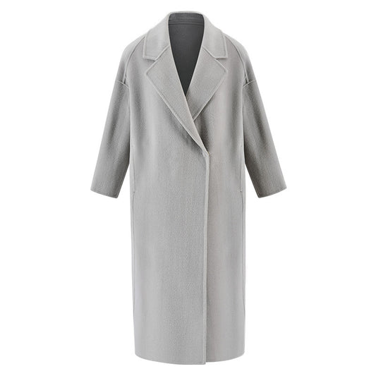 Abrigo de Lana Reversible con Efecto Agua - Elegancia Casual para Otoño e Invierno - Image 2