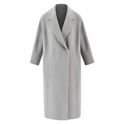 Abrigo de Lana Reversible con Efecto Agua - Elegancia Casual para Otoño e Invierno - Image 2