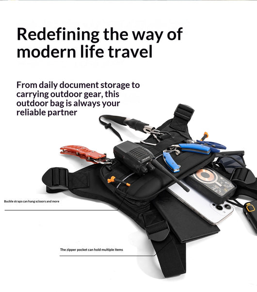 Chaleco Funcional Deportivo con Bolsillos y Mochila Integrada para Viajes - Image 13