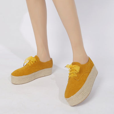 Zapatos Casuales para Mujer con Cordones y Punta Redonda - Image 3